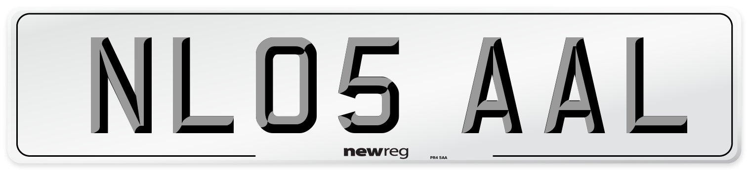NL05 AAL Number Plate from New Reg